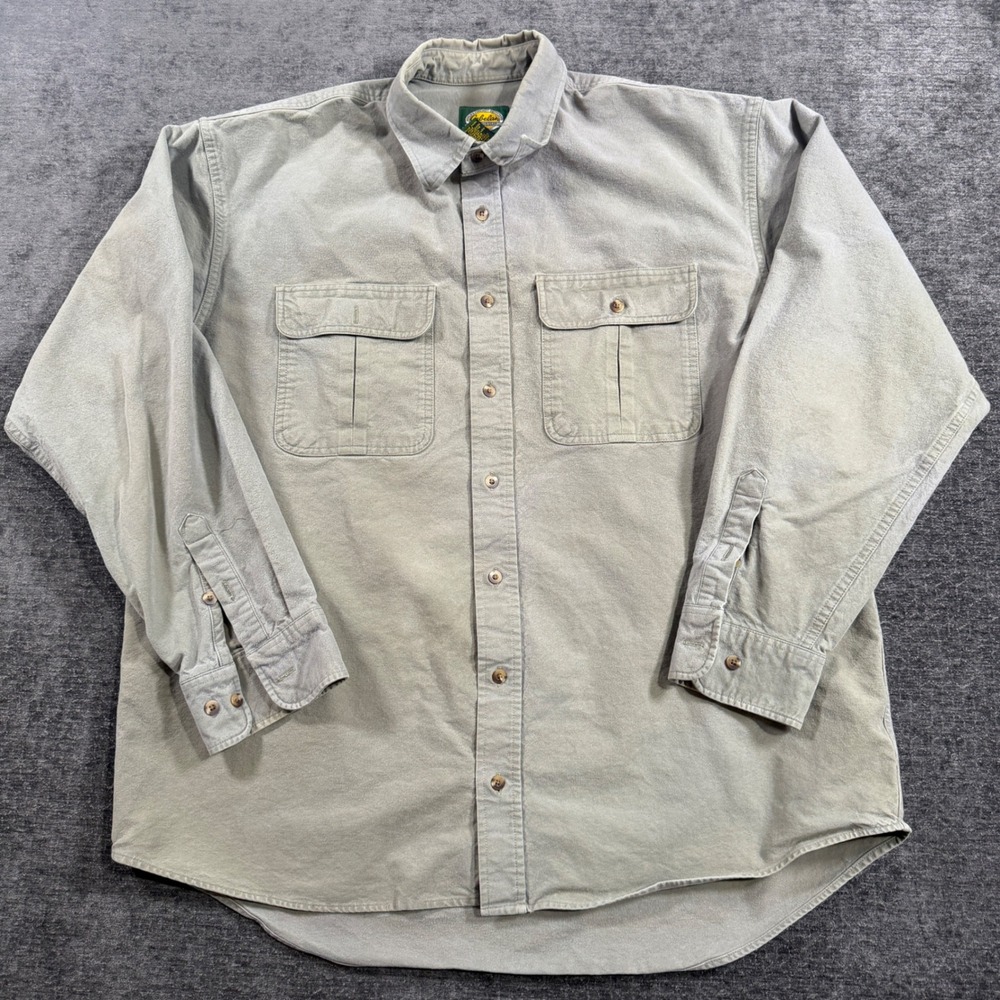 Cabelas Outdoor Gear Mens XL Tall Sage Green Cotton Button Down Shirt 90-1496